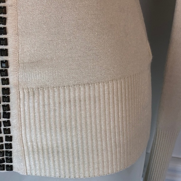 Urban Behavior Cream Cardigan , Trim Studded XS - Picture 4 of 8